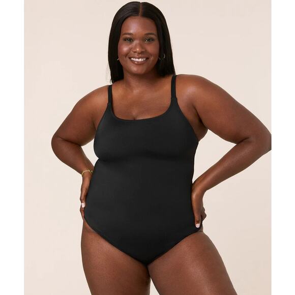 ANDIE SWIM Amalfi Classic One Piece Swimsuit 3XL US 20 Black Flat Scoop Neck NWT - Picture 1 of 12